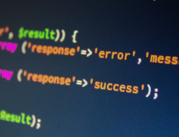 A Computer Screen Displaying A Message Composed In Programming Code