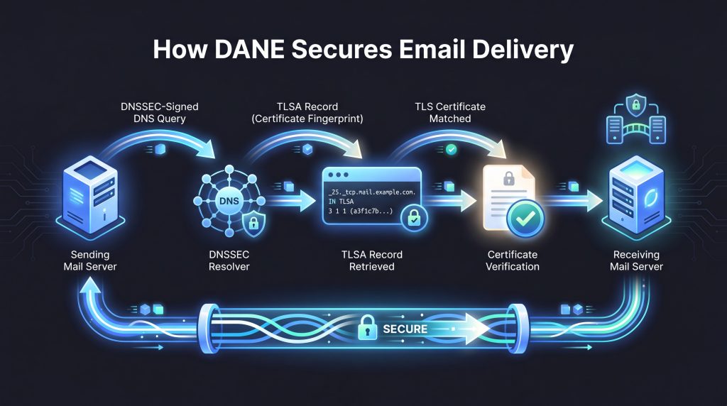 An Infographic Explaining How Dane Secures Email Delivery