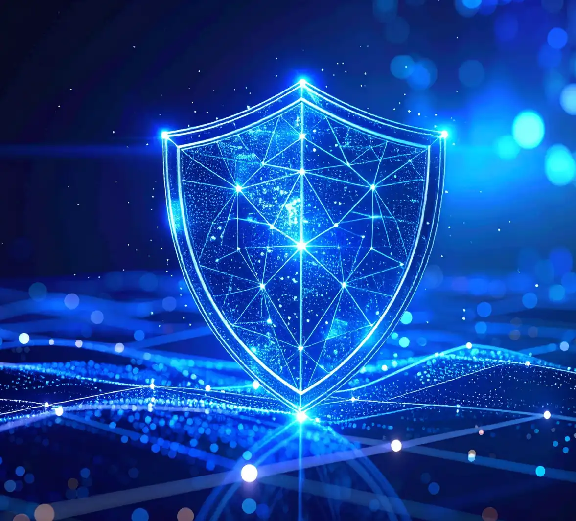 Blue Digital Shield