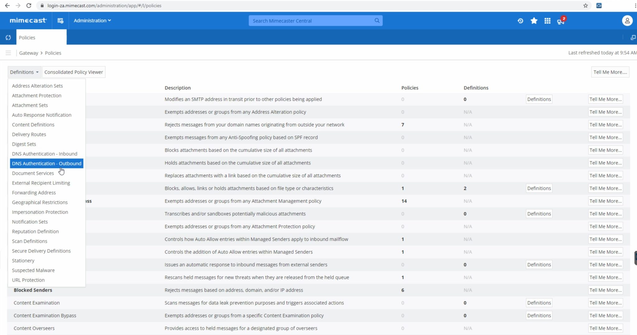 Mimecast Dkim Screenshot 2